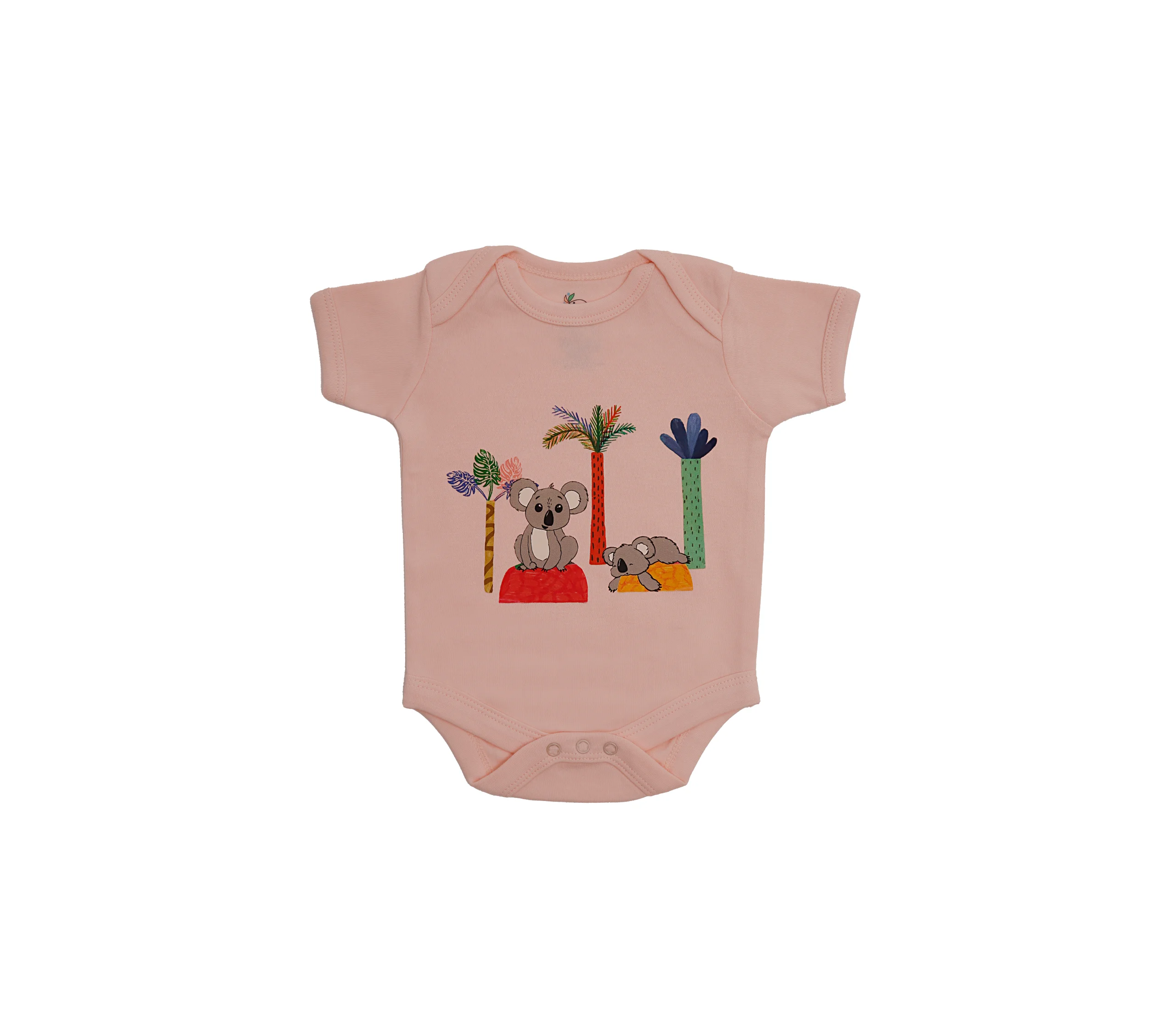 Limited edition koala short sleeve bodysuit in Flamingo pink